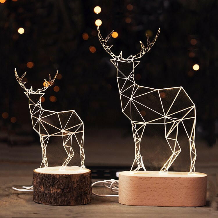 Transparent Fawn LED light.