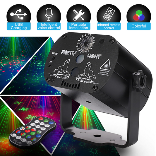 Mini RGB Disco Light LED Laser Stage Projector.