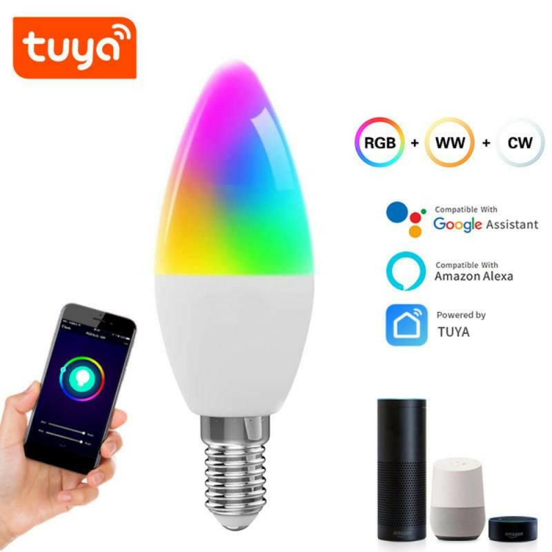 Tuya Smart Bulb WiFi Dual Mode E12 Port Alexa Voice Control RGB.