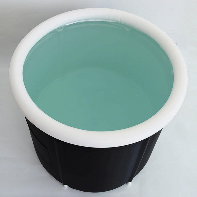 Folding Bath Bucket Black Bath Bucket Adult Thickened Bath Tub.