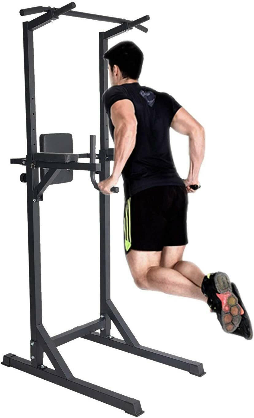 Power Tower Pull Up Strength Training Dip Stand Workout Station.