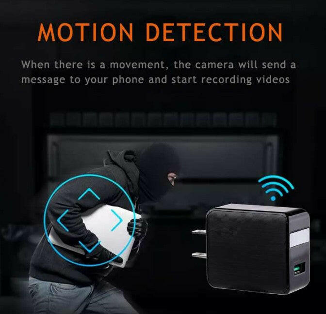 WIFI Camera HD 1080P Wall Charger Hidden Camera.