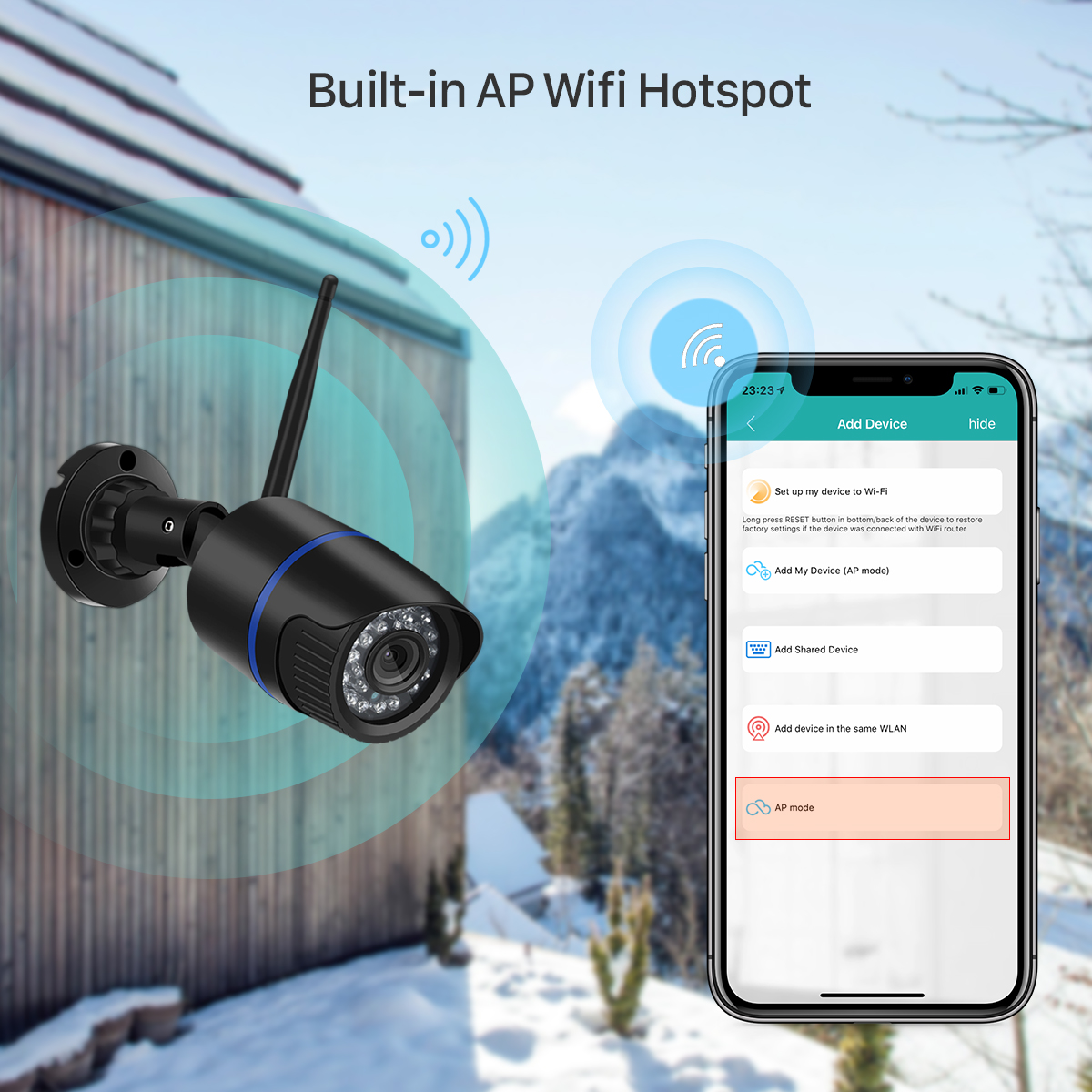 1080P HD Wireless Security Indoor Outdoor Waterproof Camera.