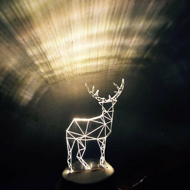 Transparent Fawn LED light.