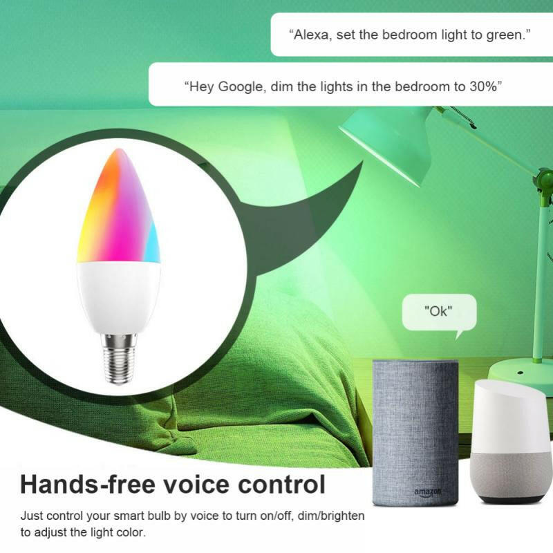 Tuya Smart Bulb WiFi Dual Mode E12 Port Alexa Voice Control RGB.