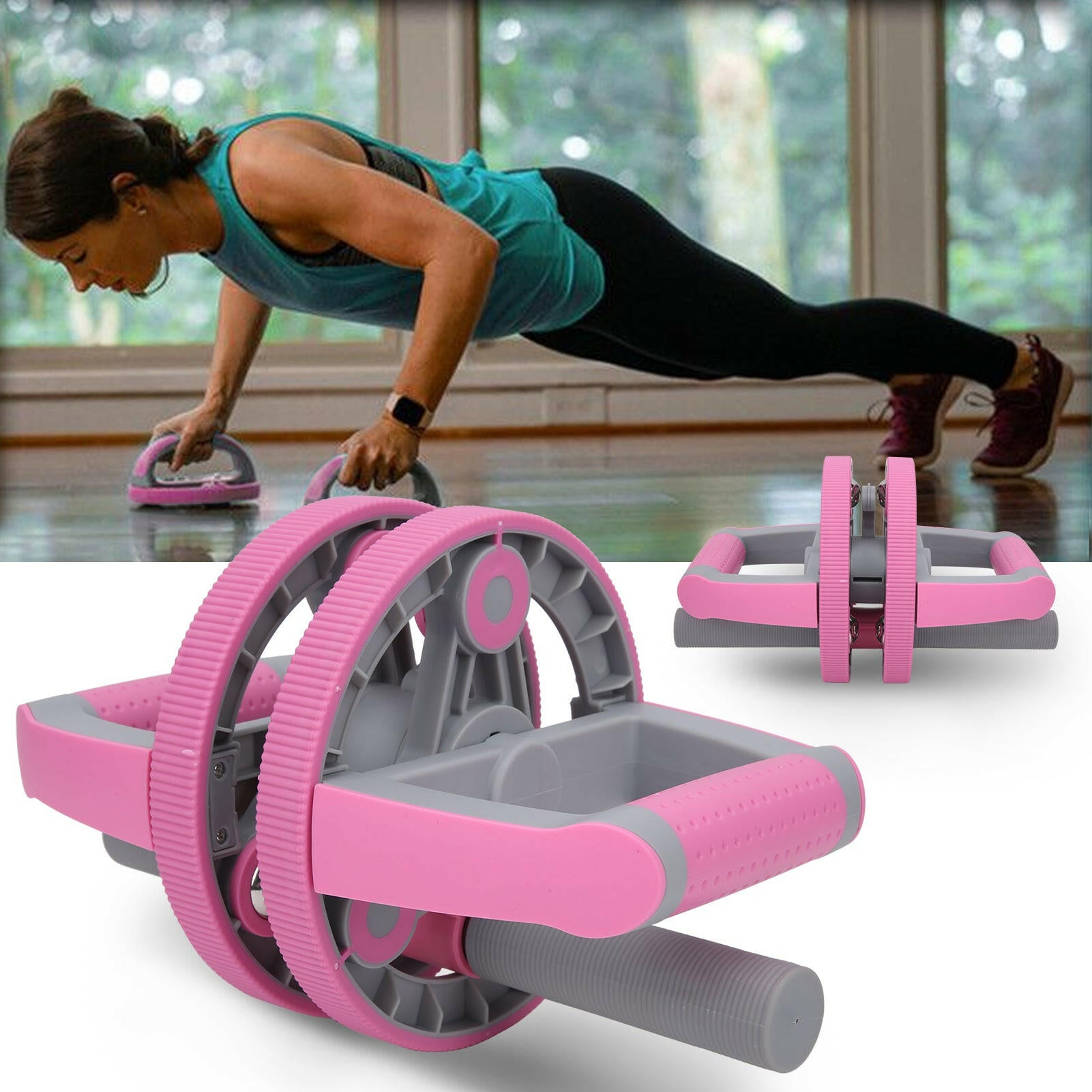 Multifunctional Abdominal Wheel Pull Strap Gym Fitness Training Set.