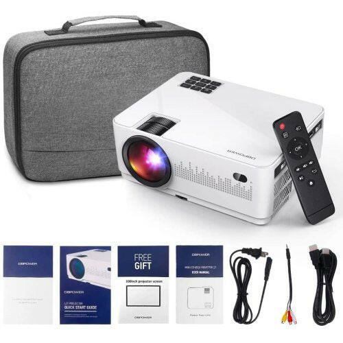 LCD Video Projector with Carrying Case HD Projector Mini Projector.