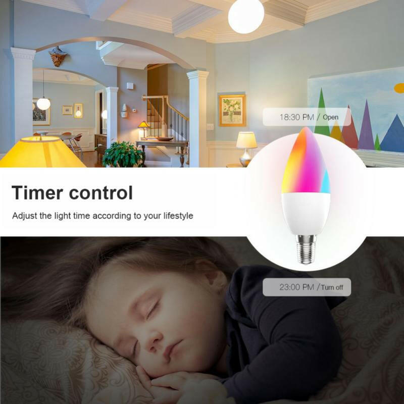 Tuya Smart Bulb WiFi Dual Mode E12 Port Alexa Voice Control RGB.