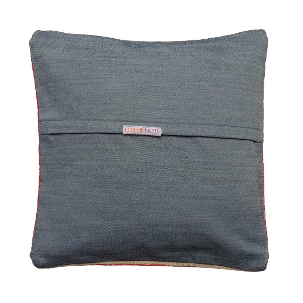 Embroidered Woolen Carbon Grey Cushion Cover