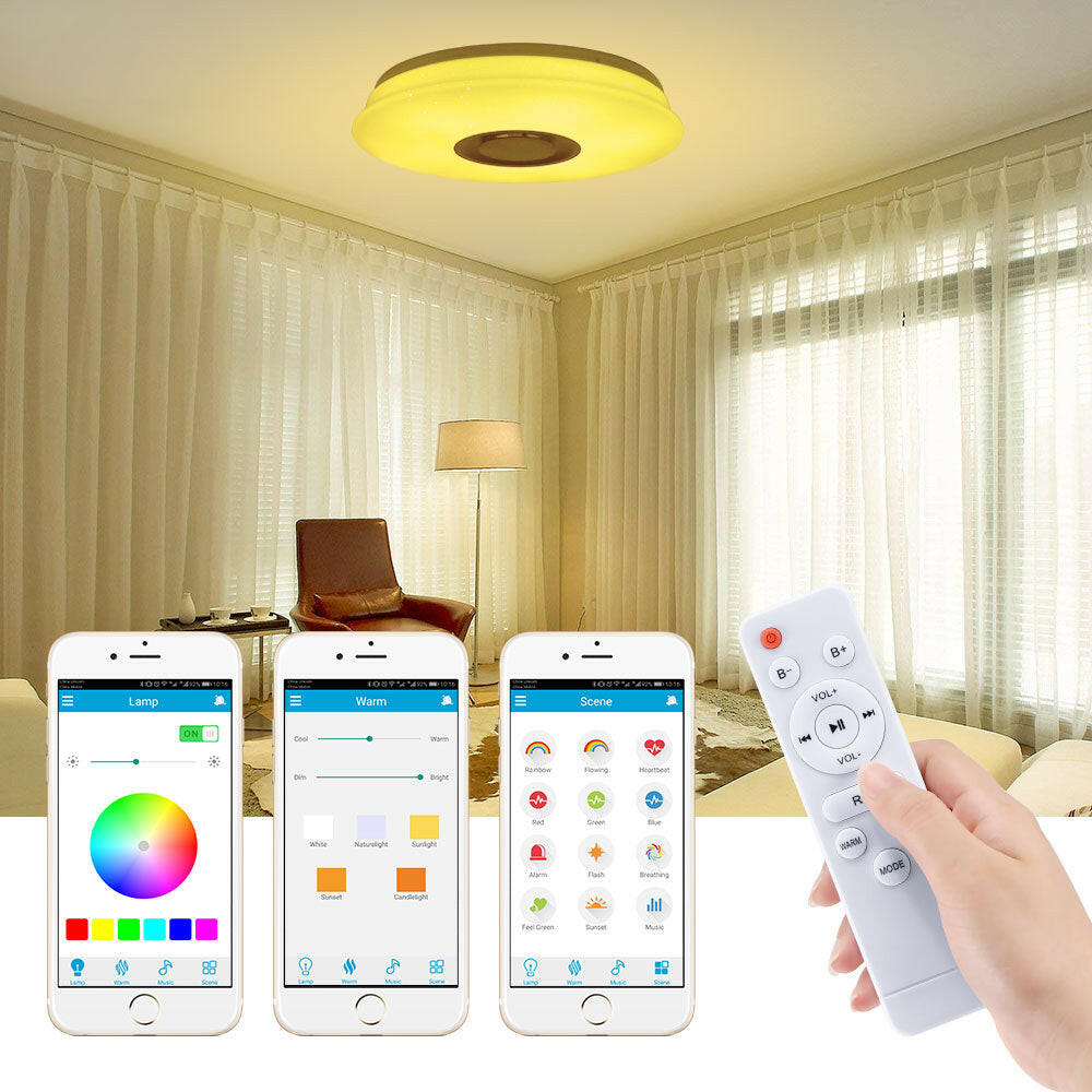 Smart Music LED ceiling Lights RGB Dimmable.