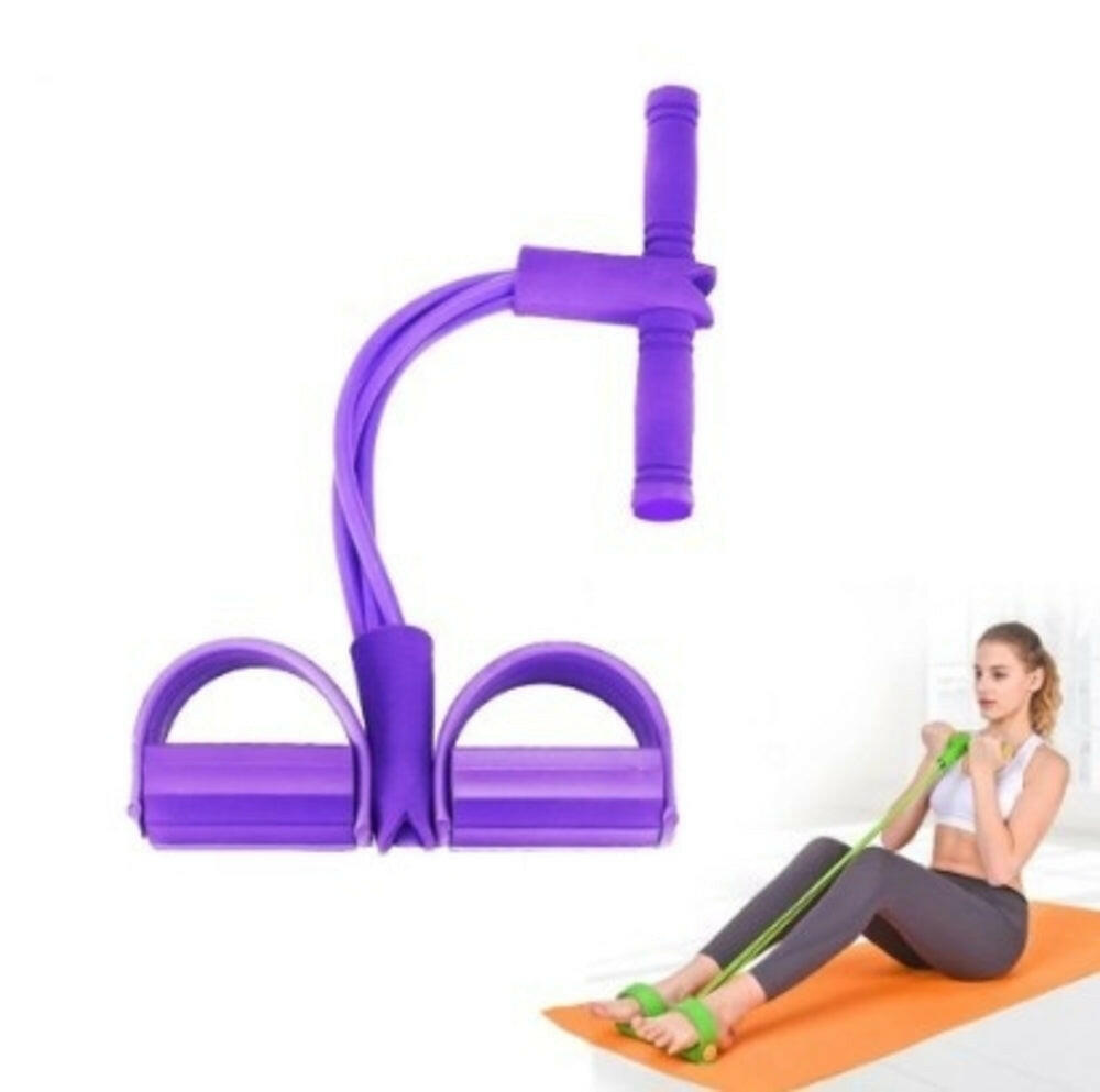 Portable Fitness Resistance Band with Pedal.