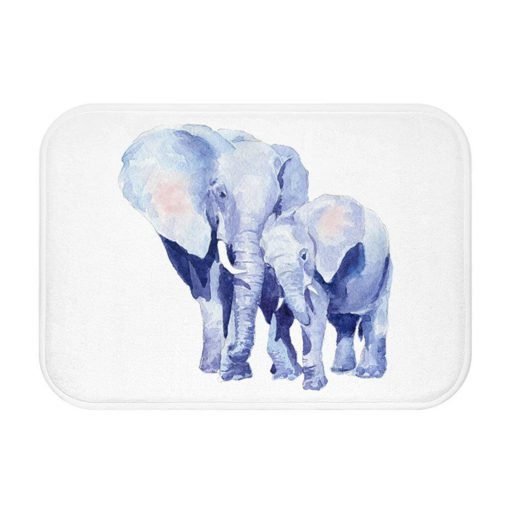 Mother and Baby Auspicious Elephant Bath Mat Home Accents.