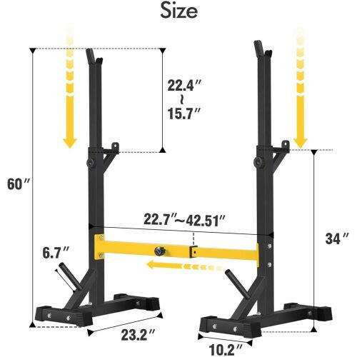 Squat Rack Stand Barbell Free Press Bench Home Gym Dumbbell Racks.