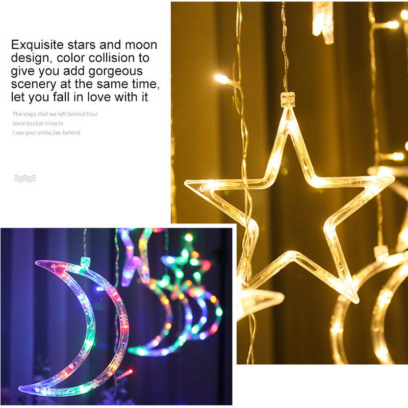 Moon Star Lamp String Xtmas Light Remote Control.