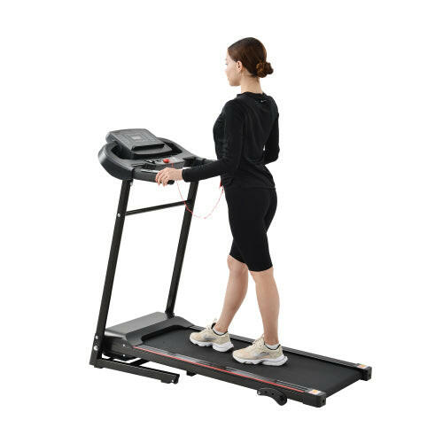 Electric treadmill with MP3 and cylinder fold type.