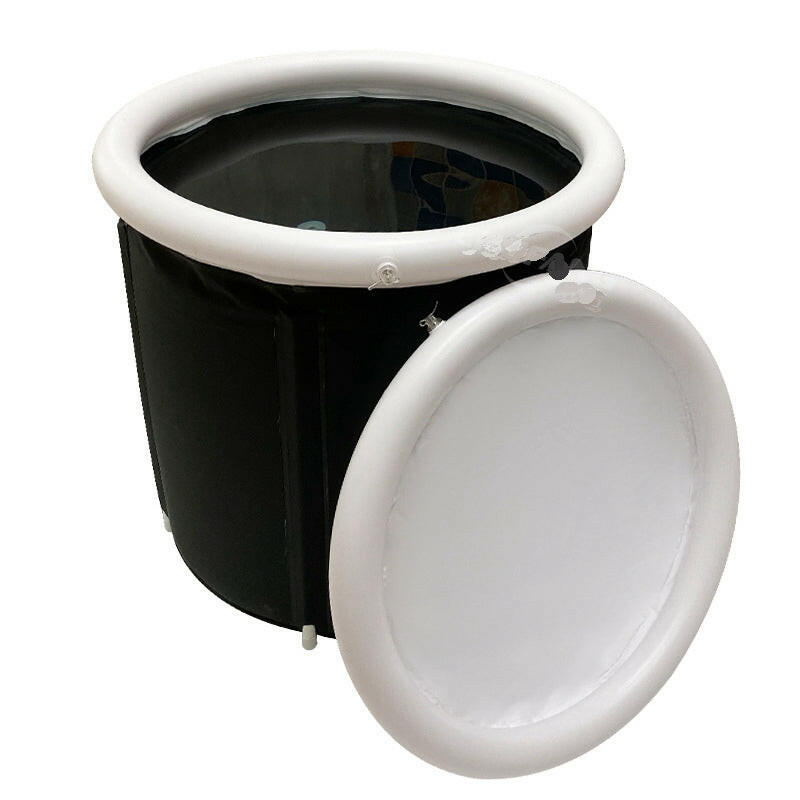 Folding Bath Bucket Black Bath Bucket Adult Thickened Bath Tub.