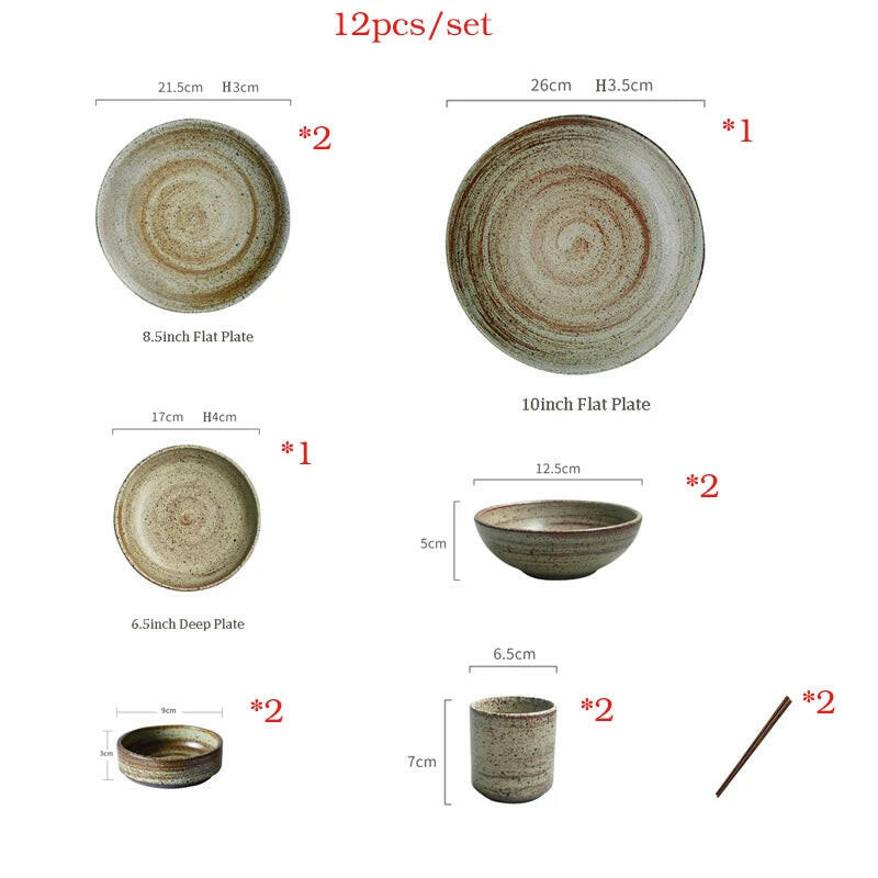 Honoka Handmade Japanese Dinnerware Set.