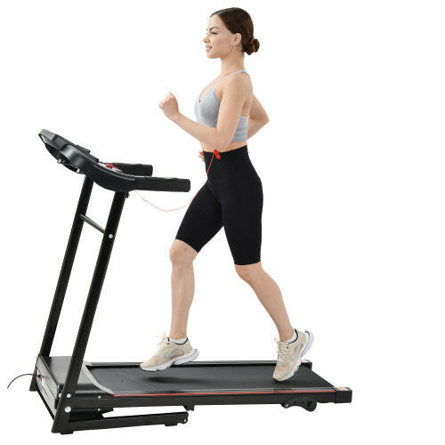 Electric treadmill with MP3 and cylinder fold type.