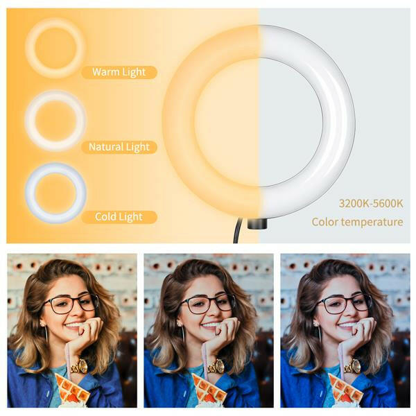 6-inch Ring Light Mountain Clip Light Stand Bluetooth Set.