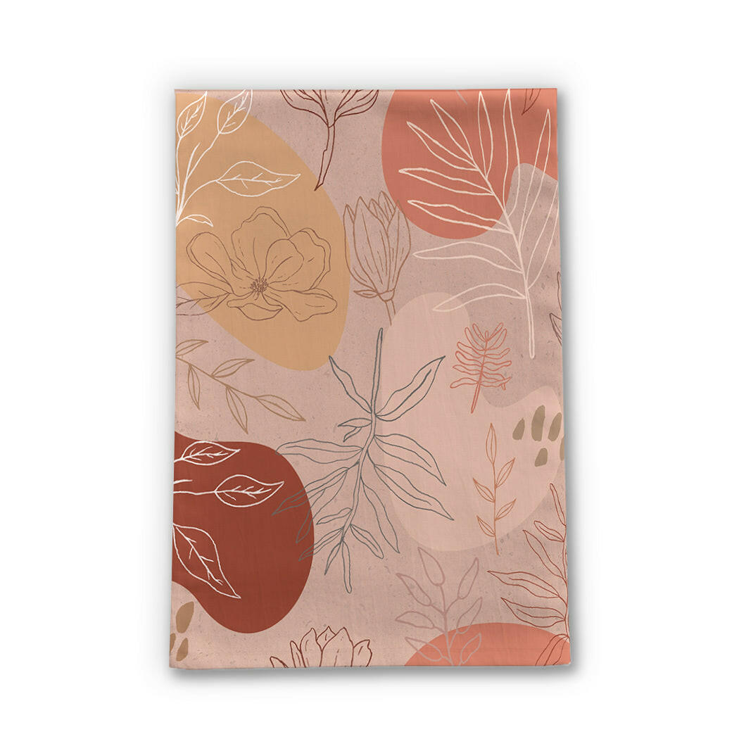 Pink Abstract Desert Tea Towel.