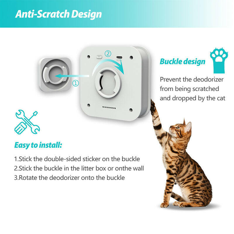 Smart Cat Odor Purifier for Cat Litter Box Deodorizer Dog Air Cleaner.