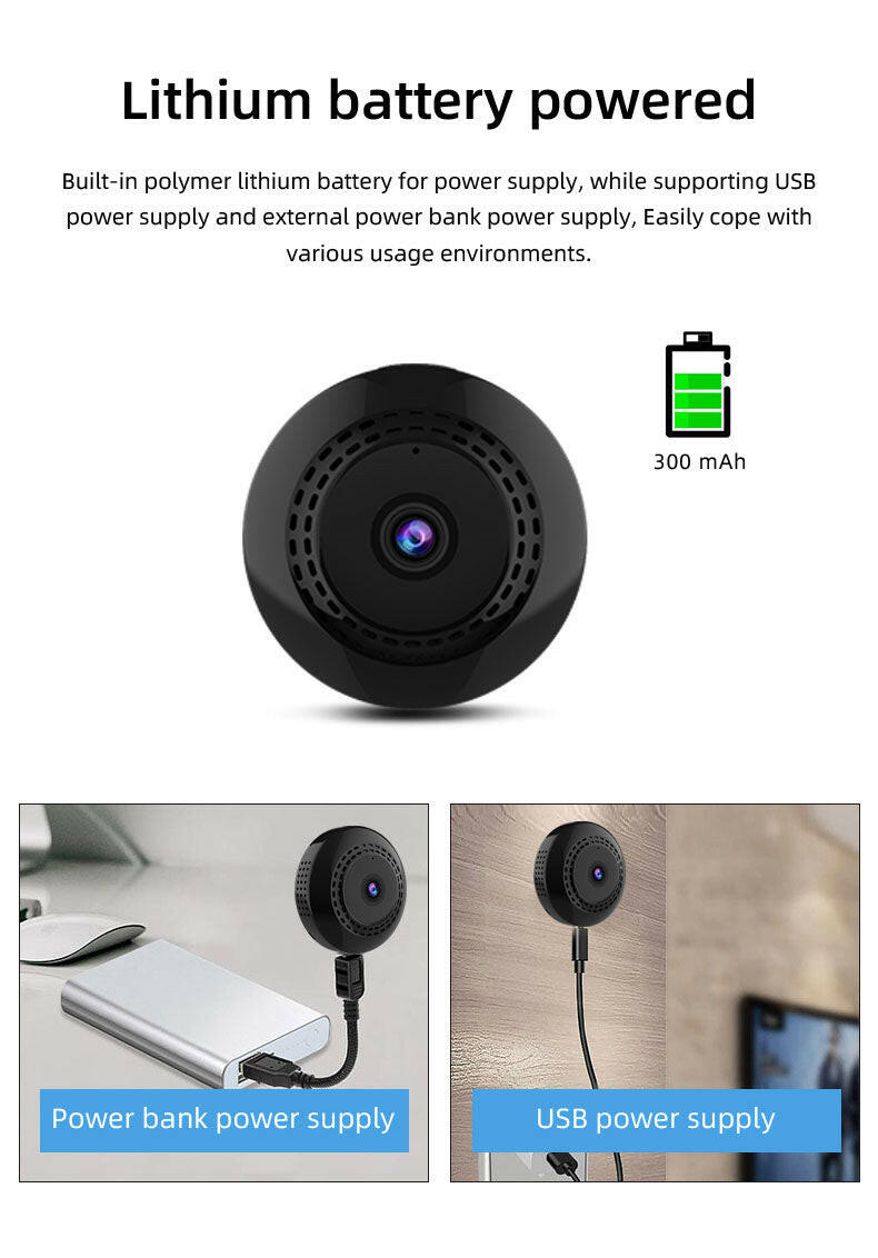 WiFi 1080P Wireless Night Vision Mini Camera Security Indoor Camera.