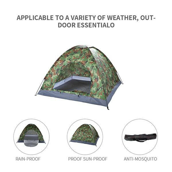 3-4 Person Camping Dome Tent Camouflage Tent.