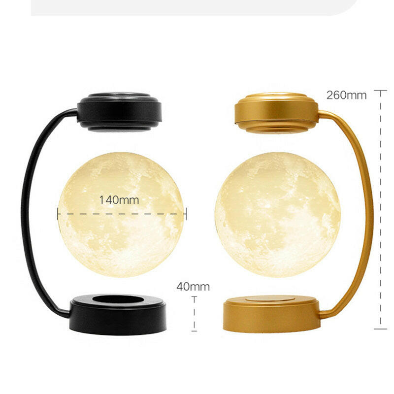 Creativity Magnetic Levitation Moon Lamp LED Rotating Dangling Lamp.