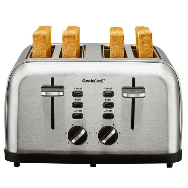 Mini Toaster Stainless Steel Extra-Wide Slot with Multifunction.