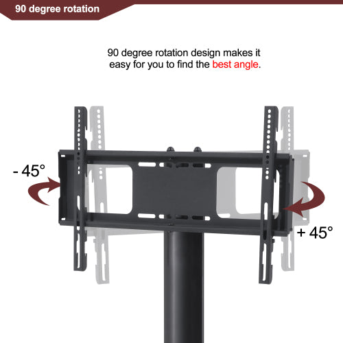 Multi-function TV Stand Height Adjustable Bracket Swivel 3-Tier