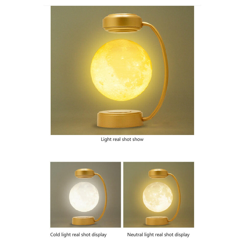 Creativity Magnetic Levitation Moon Lamp LED Rotating Dangling Lamp.