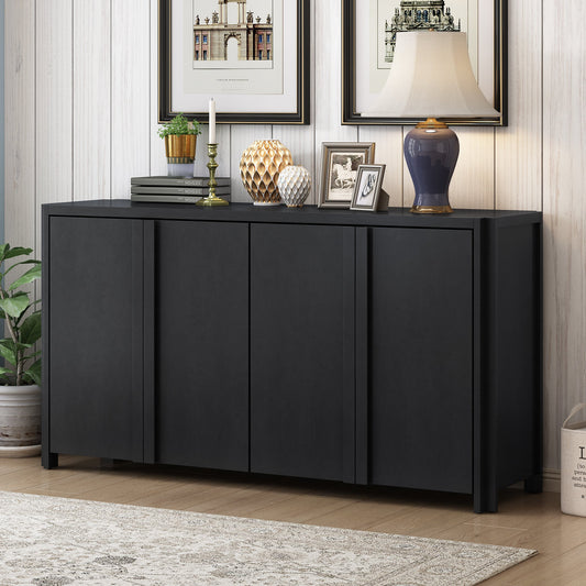 Designed Storage Cabinet Sideboard with 4 Doors , Adjustable Shelves,