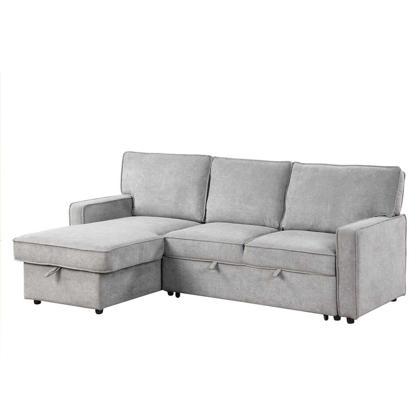 Upholstery Sleeper Sectional Sofa with Storage Space, USB port, 2 cup