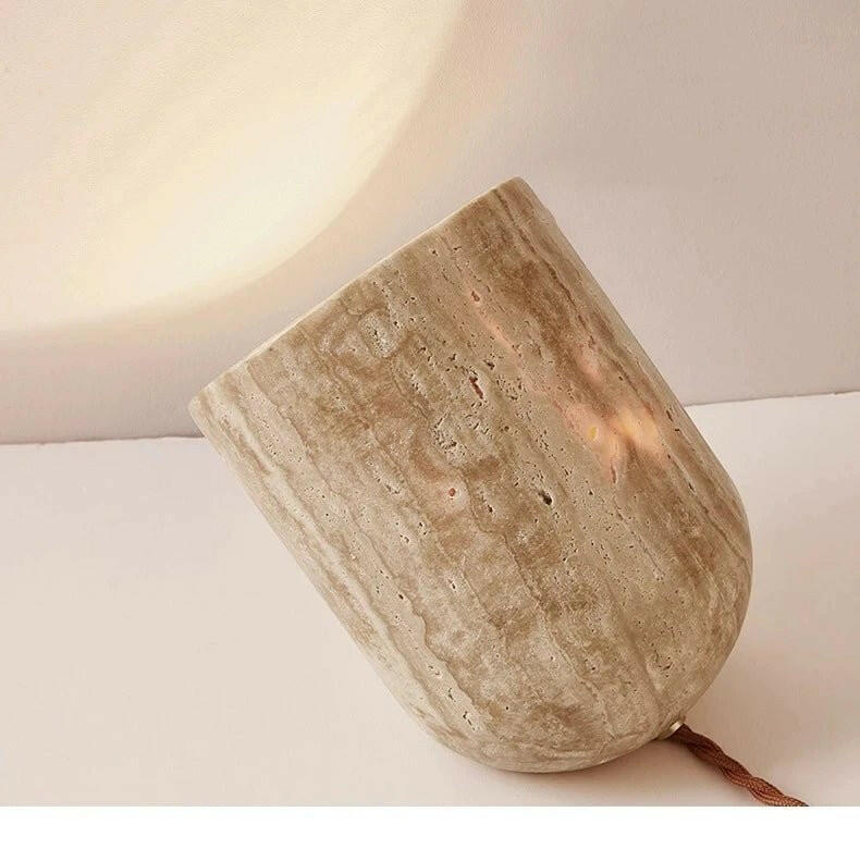 Dori Travertine Table Lamp.