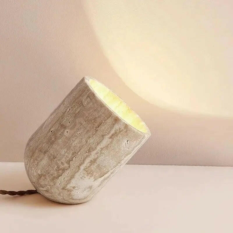 Dori Travertine Table Lamp.