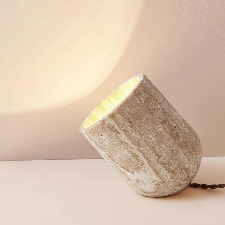 Dori Travertine Table Lamp.