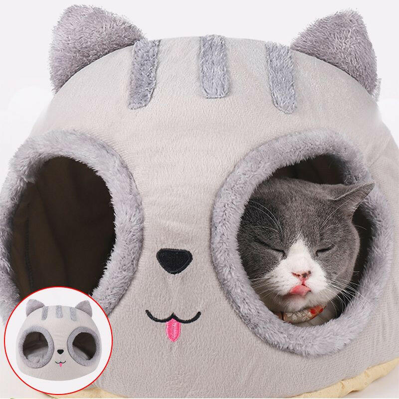 Soft Round Cat Deep Sleep Comfort In Winter Cat Bed Dog Iittle Mat Basket Small Cat Dog House Portable Pets Tent Cozy Cave Nest.