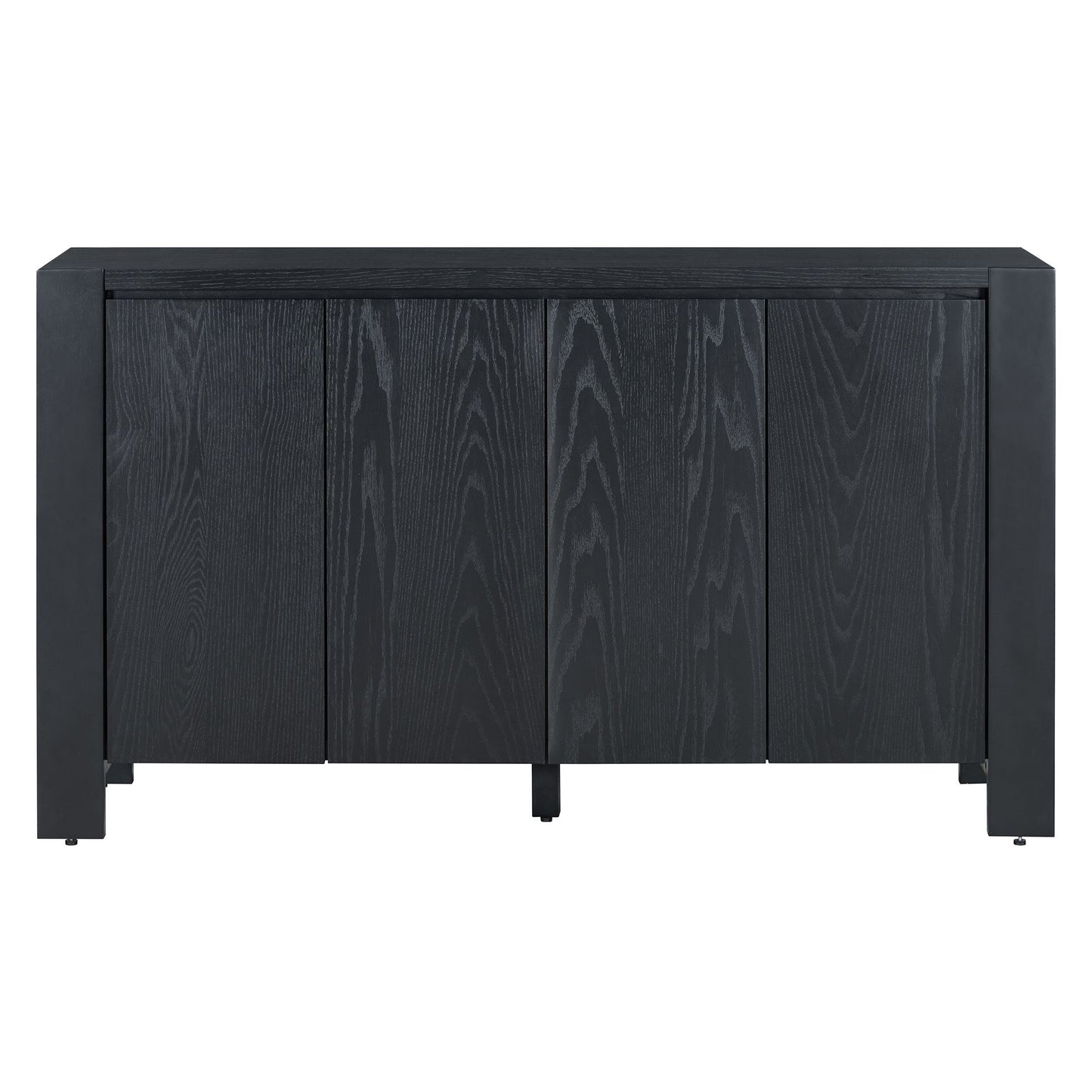 TREXM Retro 4-door Sideboard with Distressed Finish and Adjustable Shelves