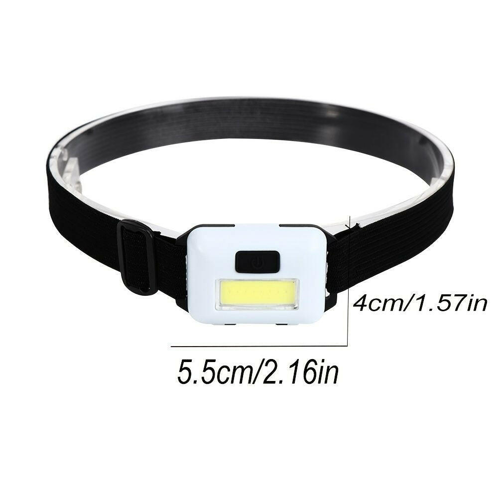 Mini 3W COB Led Head Lamp; 3 Modes Waterproof Head Lamp; Head Flashlight Outdoor Camping Night Fishing Head Lamp; Batteries Not Included; Christmas Lights