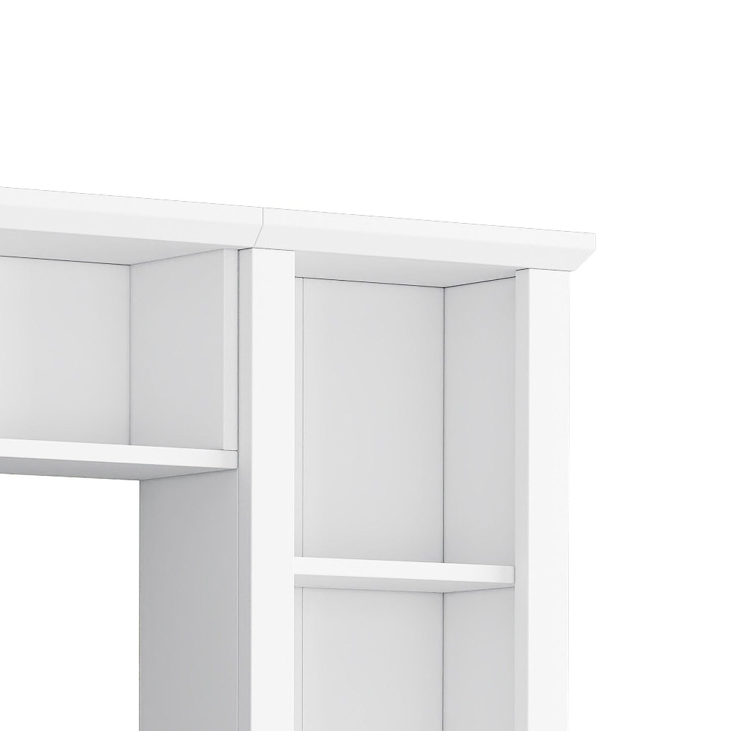 ON-TREND Minimalist Entertainment Wall Unit Set with Bridge for TVs Up to 75'', Modernist Large Media Console for Living Room, White