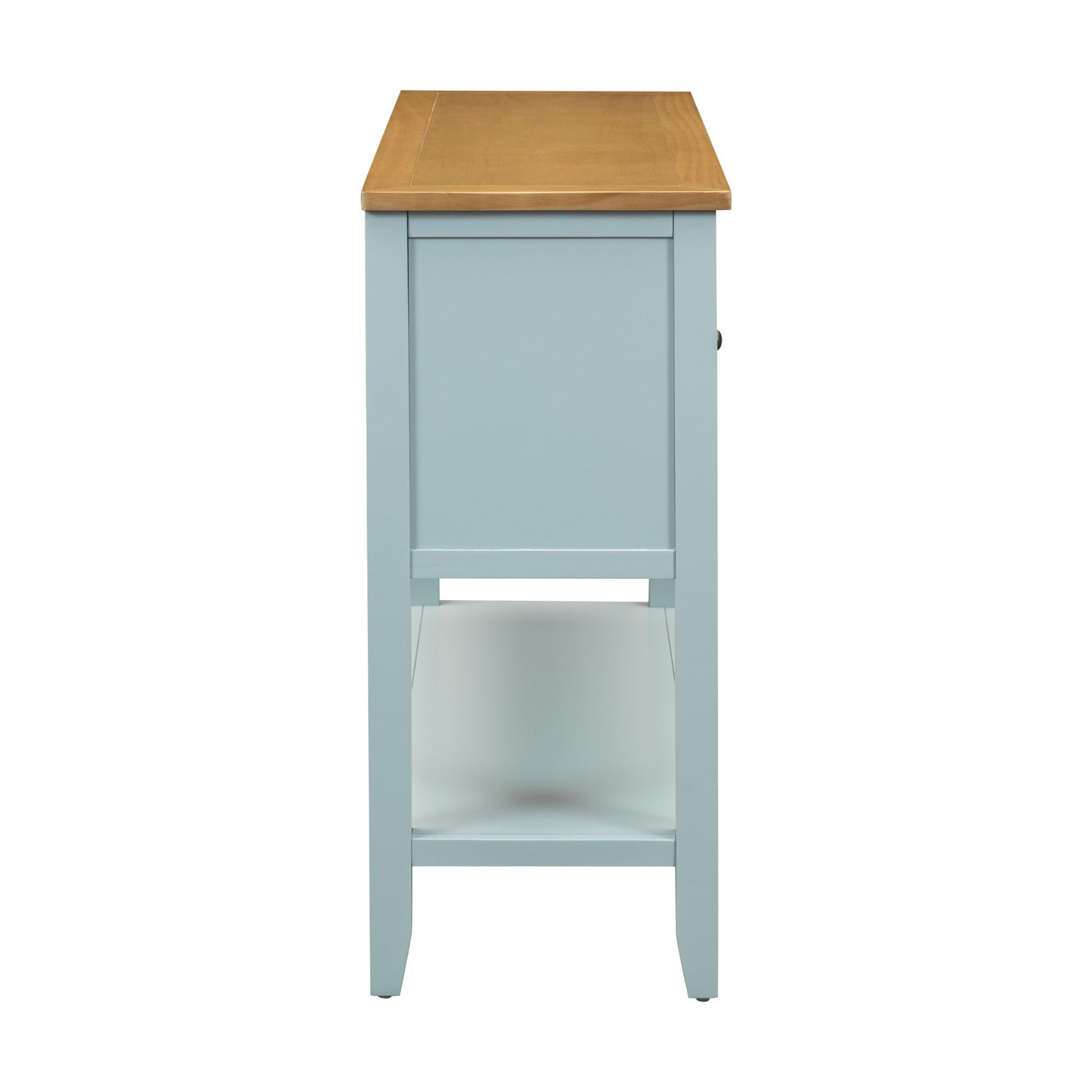 TREXM Cambridge Series Ample Storage Vintage Console Table with Four Small Drawers and Bottom Shelf for Living Rooms, Entrances and Kitchens (Lime White, OLD SKU: WF190263AAK)