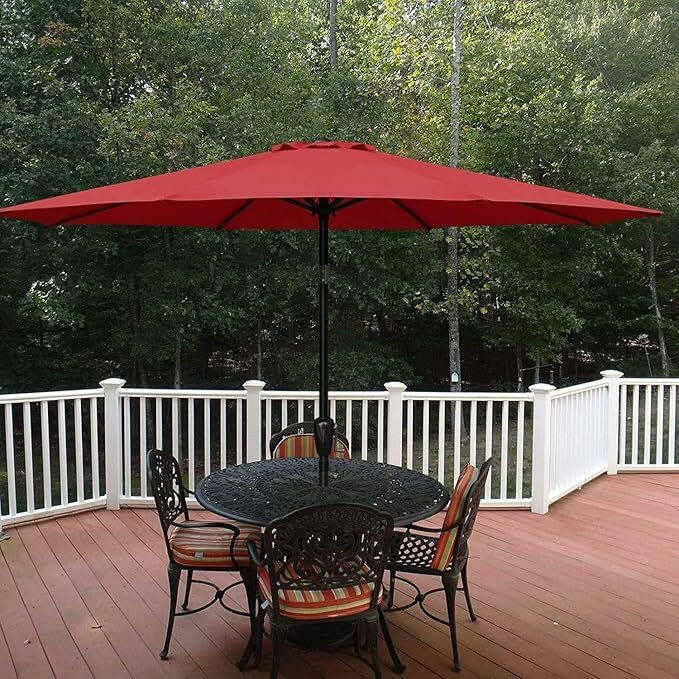 9' Patio Umbrella Outdoor Table Market Yard Umbrella with Push Button Tilt/Crank.