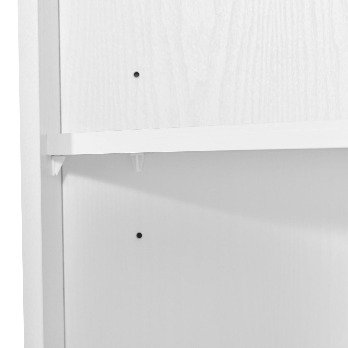 Tall Bathroom Corner Cabinet;  Freestanding Storage Cabinet with Doors and Adjustable Shelves;  MDF Board