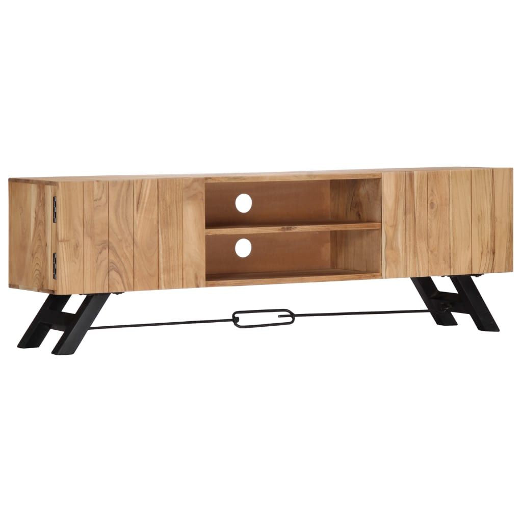 TV Stand 55.1"x11.8"x17.7" Solid Wood Acacia