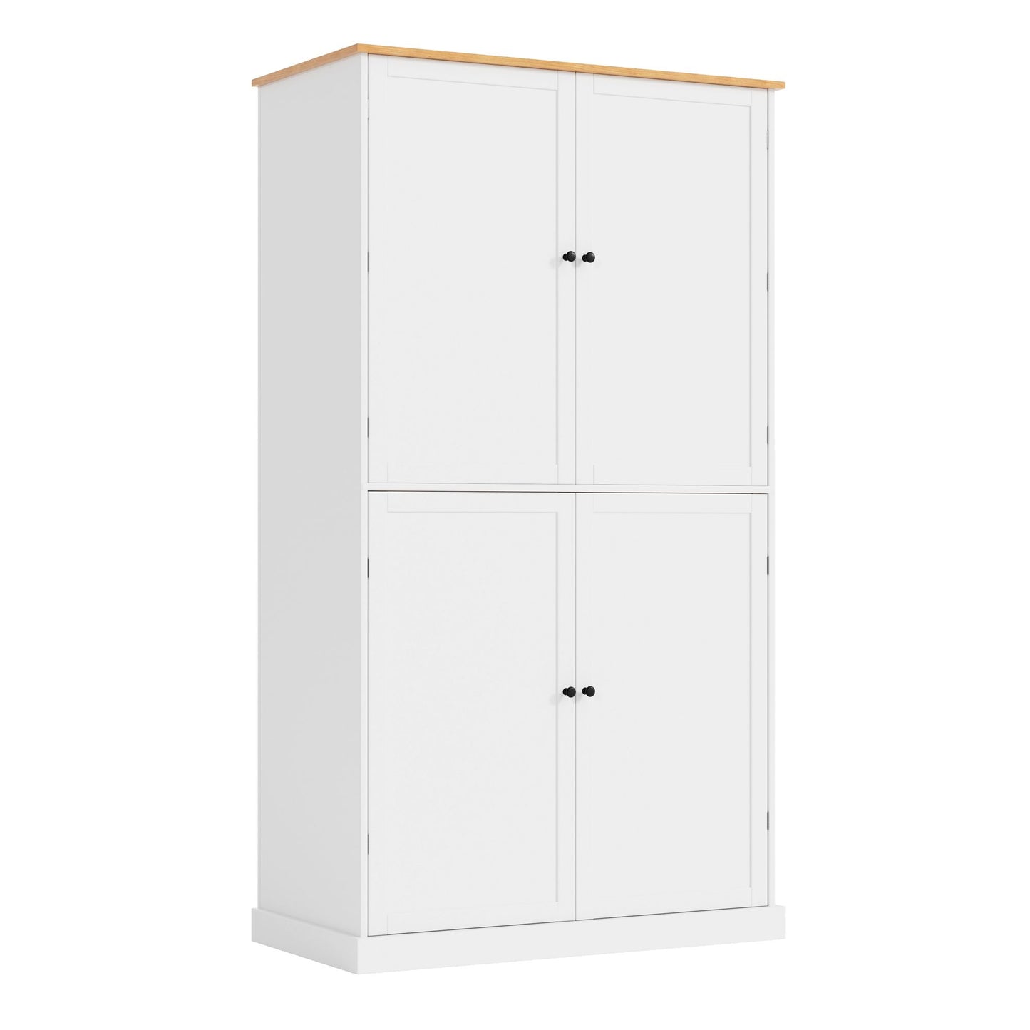 TOPMAX 40.2x20x71.3inch High Freestanding Kitchen Pantry Large Storage Cabinet with 2 Drawers, 8 Door Shelves for Kitchen, Dining Room,White