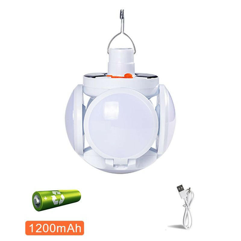 Solar Outdoor Light Folding LED Soccer Light Bulb Portable Emergency Lamp USB Rechargeable Search Lights Waterproof Camping Lamp.