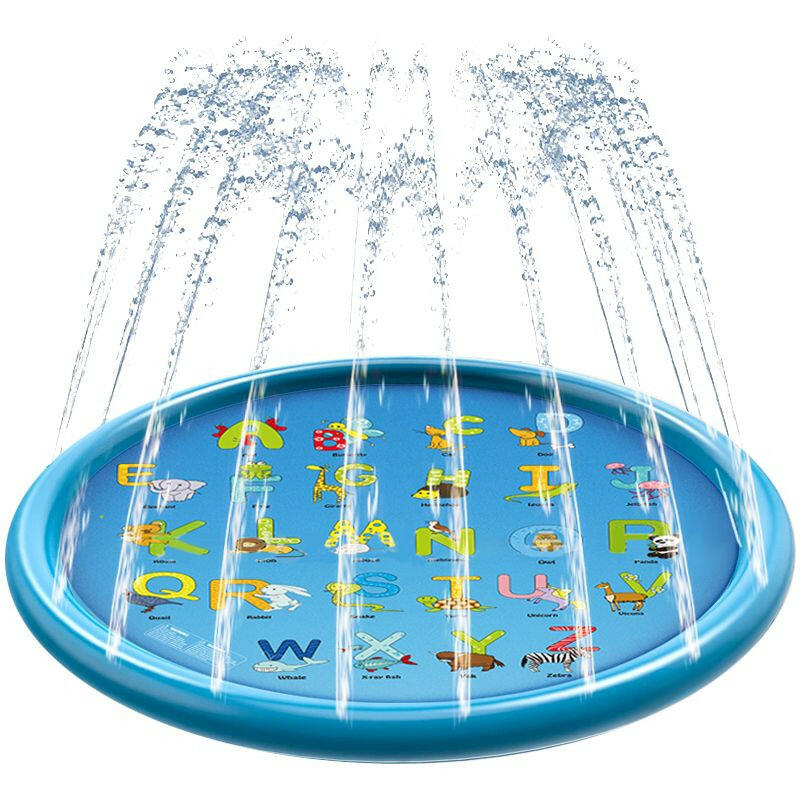 100/170 CM Children Pet Water Mat Summer Beach Inflatable Water Spray Pad Lawn Swimming Pool Mat Pet Sprinkler Outdoor Game Toy.