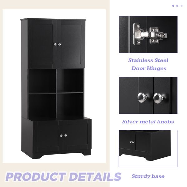 Tall and Wide Bathroom Freestanding Cabinet and storage