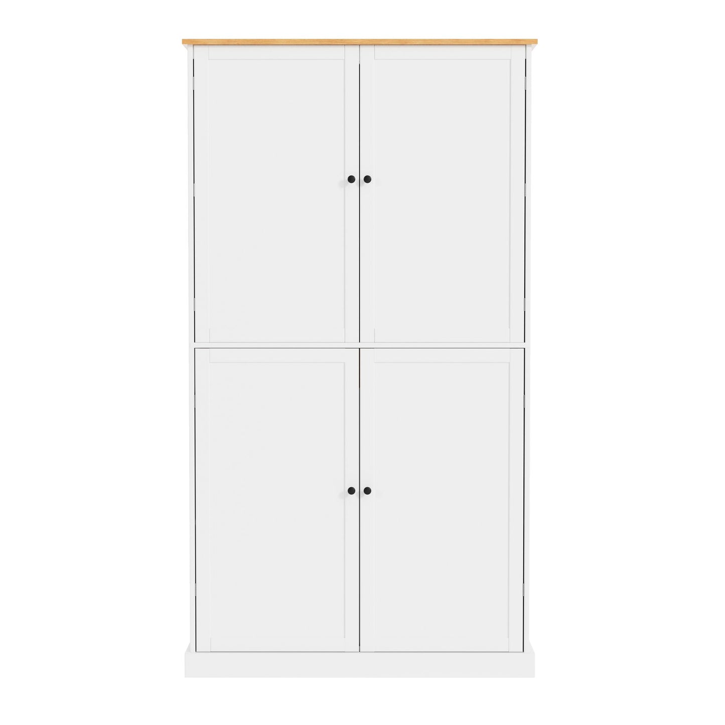 TOPMAX 40.2x20x71.3inch High Freestanding Kitchen Pantry Large Storage Cabinet with 2 Drawers, 8 Door Shelves for Kitchen, Dining Room,White