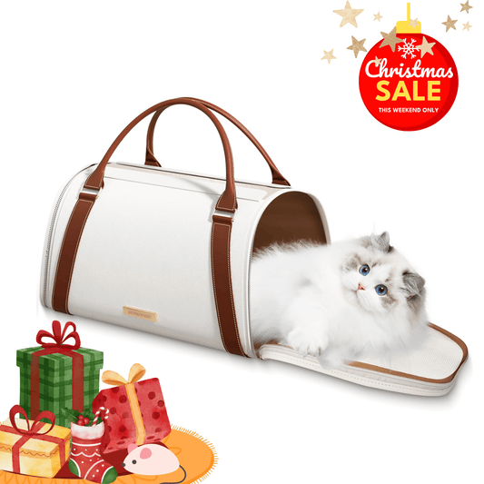 MORIKOPAWS Purse Pet Carrier, Designer Pet Carrier Purse, Leather Carrying Handbag Perfect For Travel, Walking, Hiking & Shopping, Fashion Pet Carrier, Luxry Christmas Gift For You And Your Pet